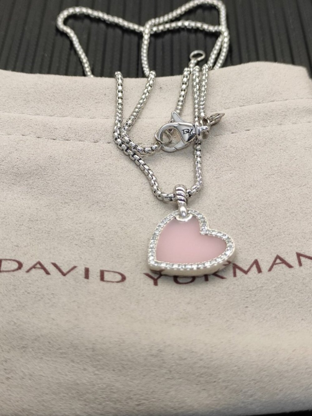 David Yurman Heart Pink Necklace